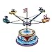 Rocket Ride Chain Carrousel, Metal Circus Winds Up, Tin Toy Collection