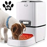 TDYNASTY DESIGN Automatic Cat Feeder 6.5L Pet Dog Food Dispenser | Timed Programmable Auto Feeder for Kitten Puppy - Portion Control Up to 4 Meals/Day,Voice Recording,Battery and Plug-in Power
