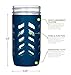 JarJackets Silicone Mason Jar Protector Sleeve - Fits Ball, Kerr 24oz (1.5 pint) Wide-Mouth Jars | Package of 1 (Midnight)