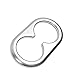 BeHave Car Cup Holder Interior Armrest Glass Tank Trim Fit for 2015 CRV Honda (Pack of 1 Piece of ABS Plating Material Trim Fit for Installed Size)