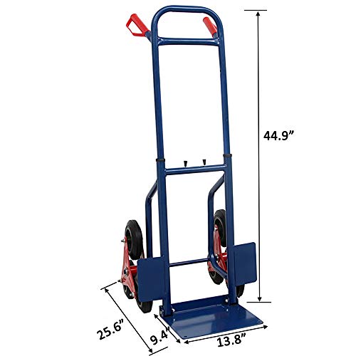 FCH Hand Truck for Stairs Industrial Heavy Duty Sack Truck with 6 Wheels Stair Climbing Cart - Thumbnail 2