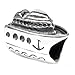 Queenberry Sterling Silver Nautical Cruise Ship Bead for European Charm Bracelet
