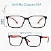 2 PACK Slip in Glasses Case for Eyeglasses Sunglasses & Safety Glasses for Men & Women