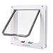 gomaomi Cat Flap Door for Interior Exterior,4 Way Locking Waterproof Pet Doors White for Cats & Small Dog