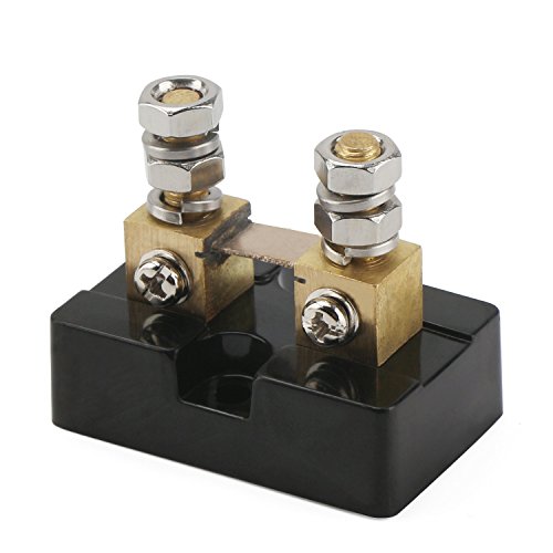 DROK Anti-Rust Metal Electric Current Shunt Resistors, 100A 100mV Copper DC Shunt Resistance Resistor Kit for Ammeter Amp Current Tester Gauge