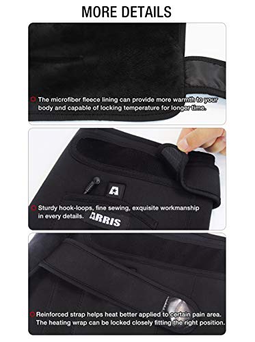 ARRIS Full Leg Heated Wrap - Electric Heating Pad for Knee, Calf, Thigh, Leg, Arm - 7.4V Battery Powered Heat Brace for Increasing Circulation, Relieve Joint, Rheumatic Arthritis Pain, for Men Women - Thumbnail 7