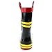 Fireman Kids Firefighter Costume Style Rain Boots (13/1 M US Little Kid, Fire Dept Black)
