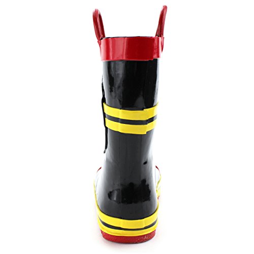 Fireman Kids Firefighter Costume Style Rain Boots (11/12 M US Little