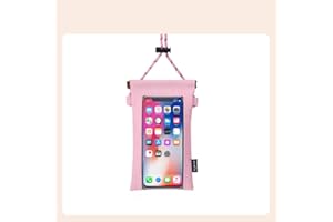 Waterproof Phone Pouch - Touchscreen Compatible Crossbody Bag for Swimming, Rain & Outdoor Activities (Pink)