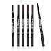 Eyebrow Pencil in Diamond-shape, Waterproof and longlasting, Retractable and Automatic body, Double-ends With Eyebrow Brush(Comb), 5 Colors: Black, Brown, Light Brown, Dark Brown, Grey