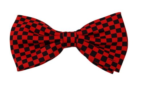 Pre-tied Bow Tie in Coool Brand Gift Box- Red & Black Checkered