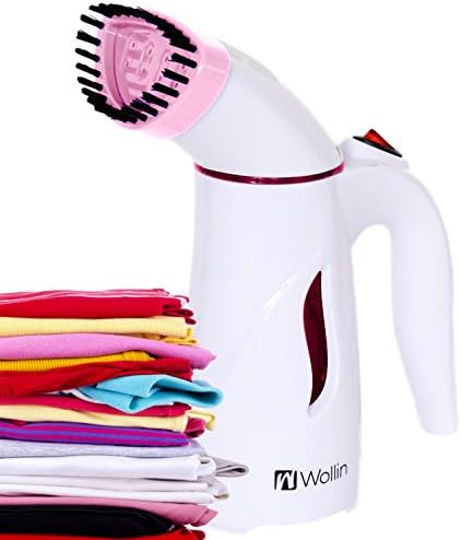 Clothes Steamer - Handheld Portable Fabric And Garment Steamer - With Free Brush Nozzle - Fast, Powerful Heat Up- Spit Free - Lightweight - Pink