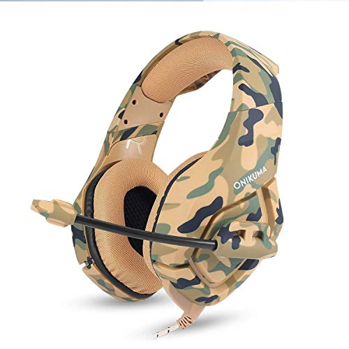 Stereo Gaming Headset for PC, PS4, Xbox One, Playstation Games, Noise Cancelling Over Ear Headphones for Laptop, Nintendo Switch(Camouflage)