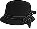 Sakkas Sally Vintage Style Wool Cloche Bucket Winter Hat with Bow Accent