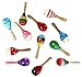 Dazzling Toys Maracas for Kids -6 Fiesta Party Decoration Maracas –Mini Wooden Maracas Baby Toy -Mexican Party Decorations -Toy Maracas Party Favors - Musical Instrument –Music Toys for Toddlers