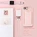 iPhone 8 Plus Wallet Case, ZVEdeng iPhone 8 Plus Card Holder Case with Elastic Strap, Multifunctional iPhone 8 Plus Case with Credit Card Holder, iPhone 7 Plus Shockproof Cover - Rose Gold