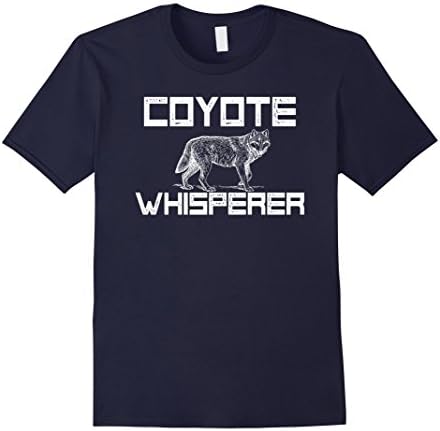Mens Coyote Whisperer Hunting Shirt Predator Hunter Tee Shirts Large Navy