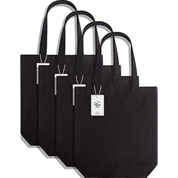 Amazon.com: Lily Queen Cotton Canvas Tote Bag Durable Canvas Shopping