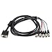 Monoprice 100566 6-Feet VGA HD-15 to 5 BNC RGB Video Cable for HDTV Monitor Cable, Black
