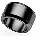Jude Jewelers 15mm Stainless Steel Tungsten Carbide Matte Black Brushed Ring Wedding Engagement Anniversary