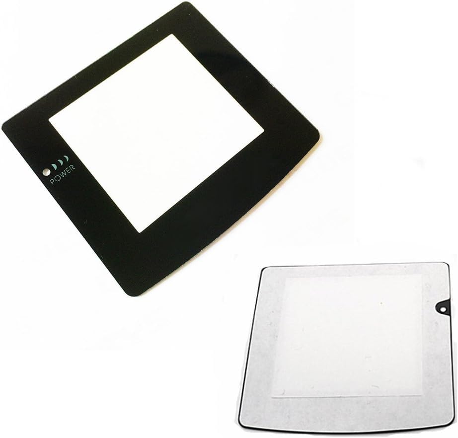 Black Screen Lens Case Cover Protector Part For Game Boy Color GBC System Replacement (with Back Adhesive)