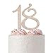 18 Cake Topper - Premium Rose Gold Metal - 18th Birthday Party Sparkly Rhinestone Decoration Makes a Great Centerpiece - Now Protected in a Box
