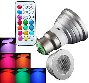 XUEXIN 1 pcs Sch?neColors B22 4W High Power LED 300LM RGB Dimmable / Remote-Controlled / Decorative LED Spotlight AC 100-240 V