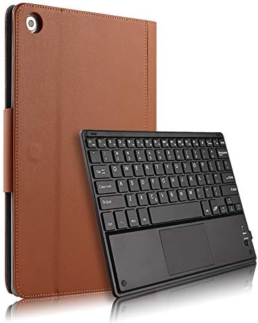 AICEDA Tablet Case Compatible with Huawei MediaPad M5 Pro 10.8 Inch,Anti-Scratch Shockproof Fashion Tablet Bluetooth Keyboard Case Wireless USA Keyboard-Coffee
