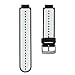 HWHMH 1PC Replacement Silicone Bands With 2PCS Pin Removal Tools For Garmin Forerunner 220/230/235/620/630 (No Tracker, Replacement Bands Only) (black/white)