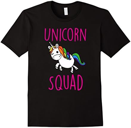 Mens Unicorn Squad Cute Funny Unicorn Shirt Large Black