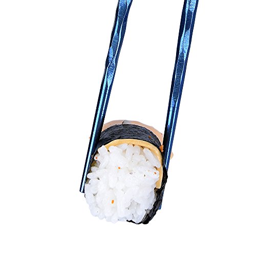 Kizer Titanium Chopsticks for Outdoor Camping Picnic Hiking, Handmade Chopsticks 8.58 Inches Easy to Hold, Kizer Blue T309A2