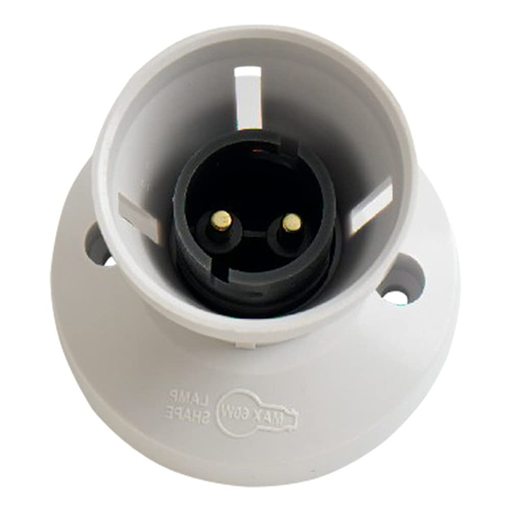 Merriway BH05889 Straight Batten Lamp Holder , White