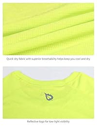 Baleaf - Camiseta de manga corta para correr y fitness de secado rápido para hombre, Amarillo, XXL