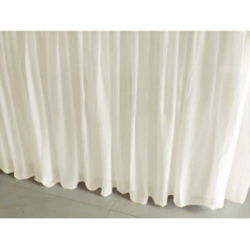 Cream Ivory Offwhite Chiffon Lined Ruffled Bed Skirt Any