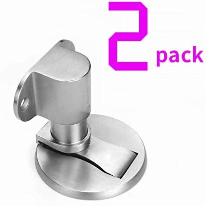 Door Stops,Magnetic Door Stop Catch Holder, 3 Pack Stainless Steel Floor Mount Magnetic Door Stopper Wall Protector, Commercial Large Doors Stops, No Drilling Doorstopper for Security 2Pack