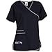 Seattle Seahawks Women's Mock Wrap Scrub Top (Large)