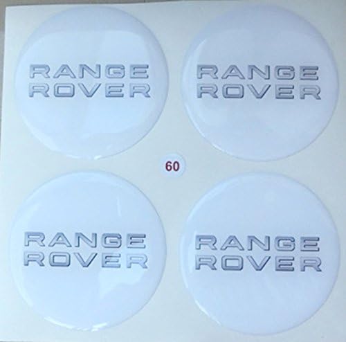 Range Rover White 60 mm Evoque Discovery Sport Defender ED4 SD4 SD Dynamic Prestige Tuning 3d 3 m Lathes Hub Caps Range Rover Studs Cap Stickers Stickers x 4 pieces