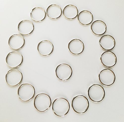 Peroine Keychain Key Ring Split Clips Nickel Plated 100pcs 1'' (25mm)