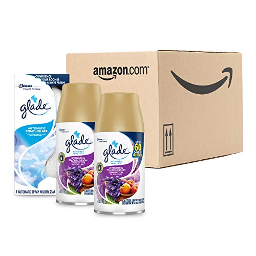Glade Automatic Spray Holder Starter Kit, Air Freshener Spray and Refills, Lavender & Peach Blossom, - //coolthings.us
