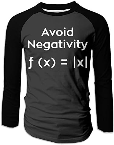 Men's Avoid Negativity Math1 Raglan Baseball T-Shirts 3/4 Sleeve Baseball Tees S