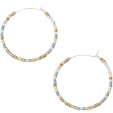 Scout Curated Wears - Chromacolor Miyuki Small Hoop - Desert Blue Multi/Silver