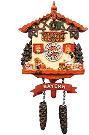 Refrigerator Magnets Resin 3D Funny Black Forest Cuckoo Clock Germany City Tourist Souvenirs Fridge Stickers Magnetic Fridge Magnet for Whiteboard Home Kitchen Decoration Accessories Arts Crafts Gifts