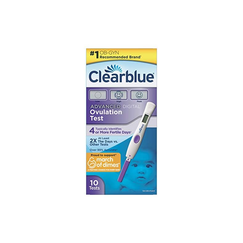 Clearblue Advanced Digital Ovulation Test, Predictor Kit, featuring Advanced Ovulation Tests with digital results, 10…