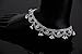 Pair Indian Anklet Jewelry, Ankle Jewelry, Plated Silver Anklet, Foot Chain, Hippie Anklet Faux Diamond Anklet Pair