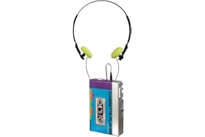 Amscan Multicolor Portable Cassette Player & Headphones Set - (Pkg. Size 10" x 8.3") - 1 Set - Perfect for Music Enthusiasts 