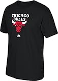 NBA Chicago Bulls Men's Full Primary Logo Tee, Medium, Black