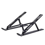 Laptop Stand Portable Laptop Stand Adjustable Laptop Riser Compatible with All Laptops 10-17.3 - Black