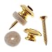 Kmise A1136 Mushrooms Head Guitar Strap Buttons Locks Gold Guitar Parts, 2 Pairs of 2 Piece