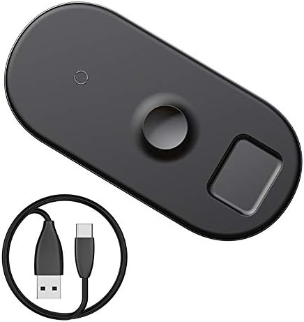 Yourely Wireless Charger 3 in 1 Wireless Charging Dock for Apple Watch and Airpods,Qi Fast Wireless Charging Stand for iPhone X/XS/XR/Xs Max/8/8 Plus