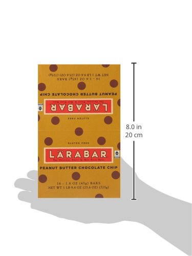 LARABAR GLUTEN FREE BAR, PEANUT BUTTER CHOCOLATE CHIP, 1.6 OZ BARS (16 COUNT), WHOLE FOOD GLUTEN FREE BARS, DAIRY FREE SNACKS